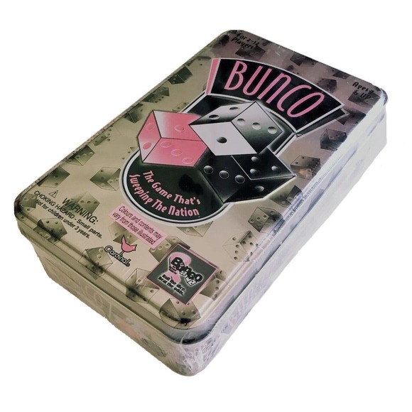 New BUNCO Dice Game SEALED Party Game Metal Storage Tin 2-12 players Family Fun! - Picture 4 of 5